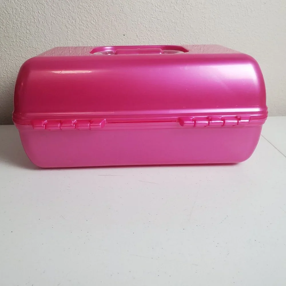 Caboodles 5626 Mirror Makeup Case Organizer Pink Made in USA Plano Molding Co.